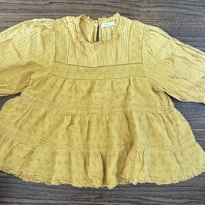 DOEN Yellow Blouse Top